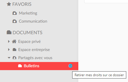 retirer ses droits sur un dossier
